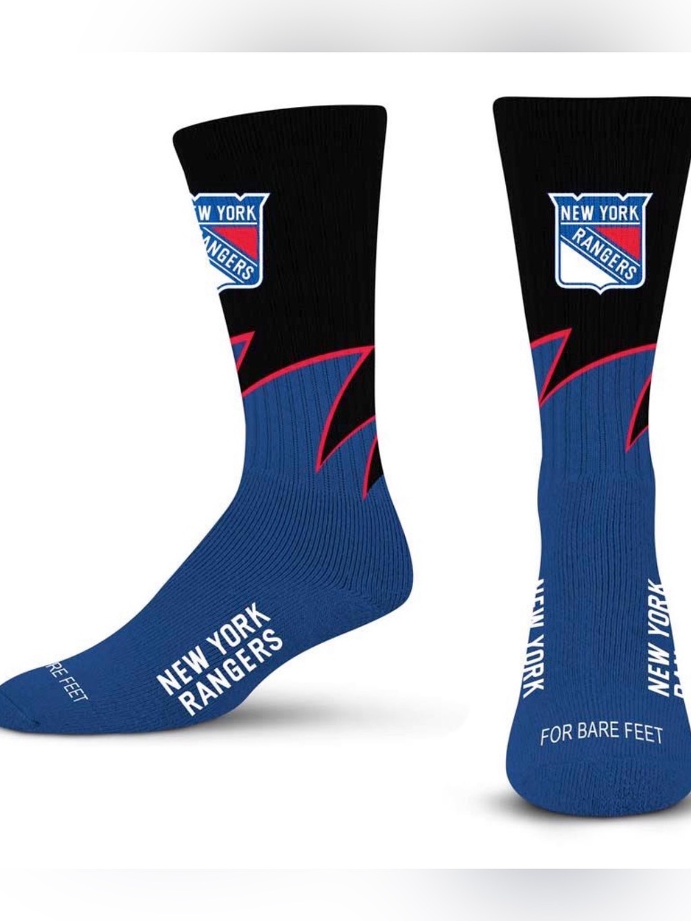 For Bare Feet New York Rangers Men’s Crew Socks